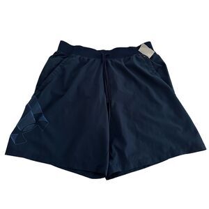 Under Armour Men's HeatGear SpeedPocket Fitted Running Shorts Size Large Blue